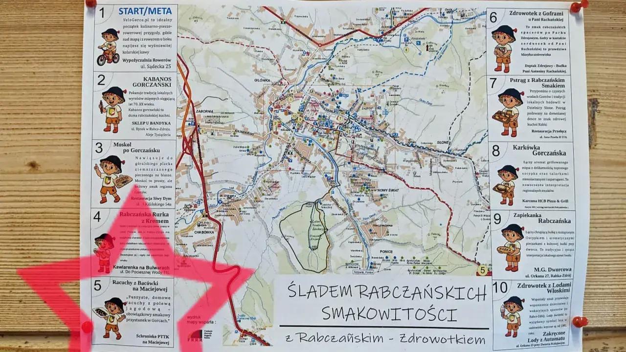 Szlak kulinarny "Śladem Rabczańskich Smakowitości" prowadzi przez malownicze Gorce, oferując lokalne przysmaki.